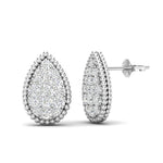 14k Gold Teardrop Diamond Fashion Earring - Abtin & Company 