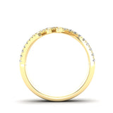 14K Gold Diamond Bypass Fashion Ring - Abtin & Company 