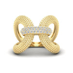 14K Gold Luxe Papillon Diamond Ring - Abtin & Company 