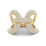 14K Gold Luxe Papillon Diamond Ring - Abtin & Company 