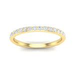 14k Gold Diamond Wedding Band Stackable Ring - Abtin & Company 