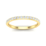14k Gold Diamond Wedding Band Stackable Ring - Abtin & Company 