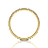 14k Gold Diamond Wedding Band Stackable Ring - Abtin & Company 
