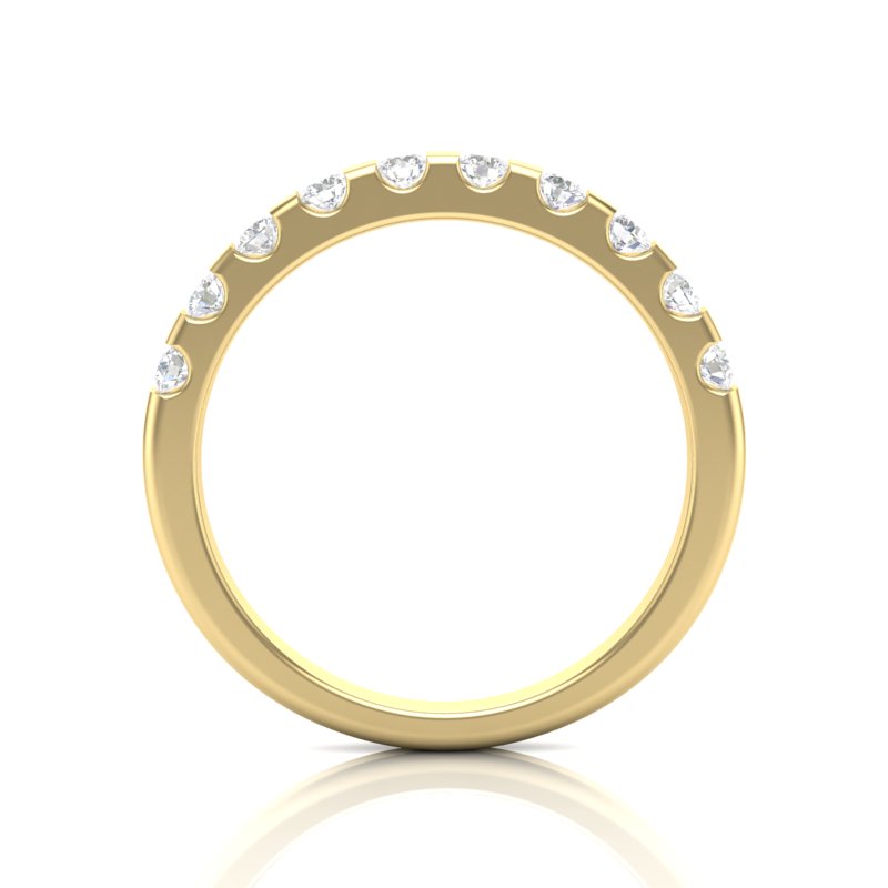 14k Gold Bar Channel Diamond Anniversary Band - Abtin & Company 
