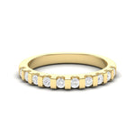 14k Gold Bar Channel Diamond Anniversary Band - Abtin & Company 