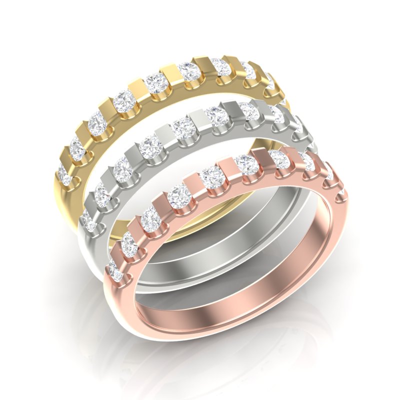 14k Gold Bar Channel Diamond Anniversary Band - Abtin & Company 