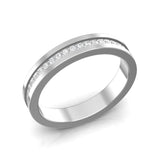 14k Gold Channel Set Diamond Stackable Ring Wedding Band - Abtin & Company 