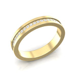 14k Gold Channel Set Diamond Stackable Ring Wedding Band - Abtin & Company 