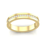 14k Gold Channel Set Diamond Stackable Ring Wedding Band - Abtin & Company 