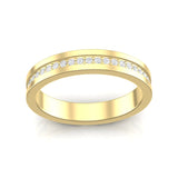 14k Gold Channel Set Diamond Stackable Ring Wedding Band - Abtin & Company 