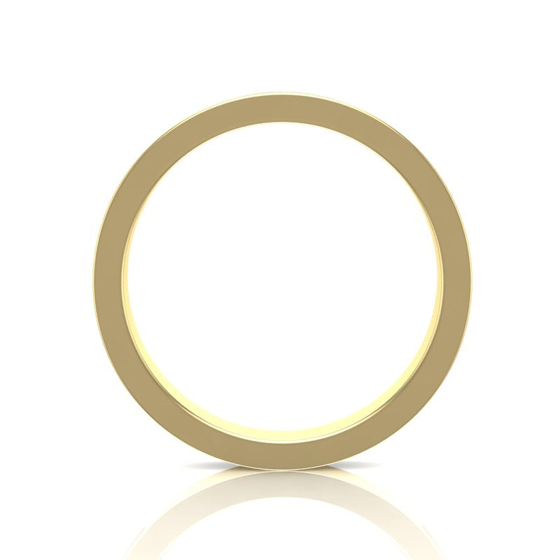 14k Gold Channel Set Diamond Stackable Ring Wedding Band - Abtin & Company 
