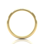 14k Gold Five Diamond Stackable Ring Wedding Band - Abtin & Company 