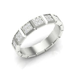 14k Gold Cube Diamond Band Ring - Abtin & Company 