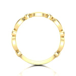 14k Gold Marquise Shape Bezel Diamond Wedding Band Stacking Ring - Abtin & Company 
