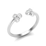 14k Gold Triple Bezel Cluster Open Diamond Ring - Abtin & Company 