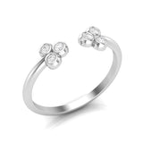 14k Gold Triple Bezel Cluster Open Diamond Ring - Abtin & Company 