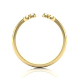 14k Gold Triple Bezel Cluster Open Diamond Ring - Abtin & Company 
