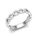 14k Gold Diamond Woven Infinity Stackable Ring - Abtin & Company 
