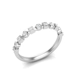 14k Gold Bezel Set Diamond Stackable Ring Wedding Band - Abtin & Company 
