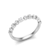 14k Gold Bezel Set Diamond Stackable Ring Wedding Band - Abtin & Company 