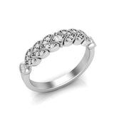 14k Gold Heart Design Diamond Ring Wedding Band - Abtin & Company 