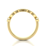 14k Gold Heart Design Diamond Ring Wedding Band - Abtin & Company 