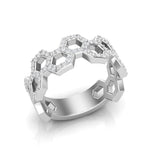14k Gold Open Honeycomb Diamond Ring - Abtin & Company 