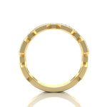 14k Gold Open Honeycomb Diamond Ring - Abtin & Company 