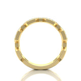 14k Gold Open Honeycomb Diamond Ring - Abtin & Company 