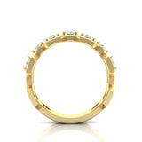 14k Gold Honeycomb Diamond Ring - Abtin & Company 