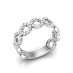 14k Gold Circle Shape Diamond Stackable Ring - Abtin & Company 