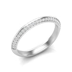 14k Gold Diamond Channel-set Wedding Band Stacking Ring - Abtin & Company 