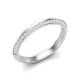 14k Gold Diamond Channel-set Wedding Band Stacking Ring - Abtin & Company 