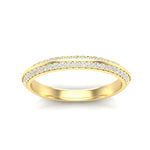 14k Gold Diamond Channel-set Wedding Band Stacking Ring - Abtin & Company 