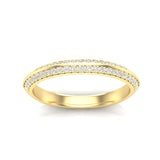 14k Gold Diamond Channel-set Wedding Band Stacking Ring - Abtin & Company 
