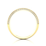 14k Gold Diamond Channel-set Wedding Band Stacking Ring - Abtin & Company 