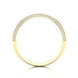 14k Gold Diamond Channel-set Wedding Band Stacking Ring - Abtin & Company 