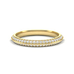 14k Gold Diamond Channel-set Wedding Band Stacking Ring - Abtin & Company 