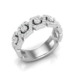 14k Gold Hexagon Diamond Ring - Abtin & Company 