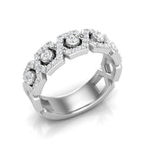 14k Gold Hexagon Diamond Ring - Abtin & Company 
