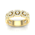 14k Gold Hexagon Diamond Ring - Abtin & Company 