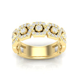 14k Gold Hexagon Diamond Ring - Abtin & Company 
