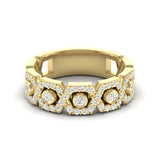 14k Gold Hexagon Diamond Ring - Abtin & Company 
