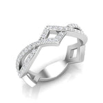14k Gold Twist Diamond Ring Wedding Band - Abtin & Company 