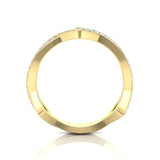 14k Gold Twist Diamond Ring Wedding Band - Abtin & Company 