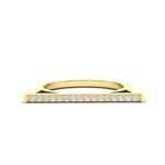 14k Gold Diamond Bar Ring Band - Abtin & Company 