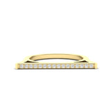 14k Gold Diamond Bar Ring Band - Abtin & Company 