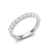 14k Gold Half Eternity Diamond Stackable Ring Wedding Band - Abtin & Company 