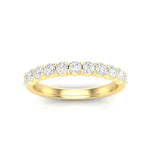 14k Gold Half Eternity Diamond Stackable Ring Wedding Band - Abtin & Company 