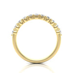 14k Gold Half Eternity Diamond Stackable Ring Wedding Band - Abtin & Company 